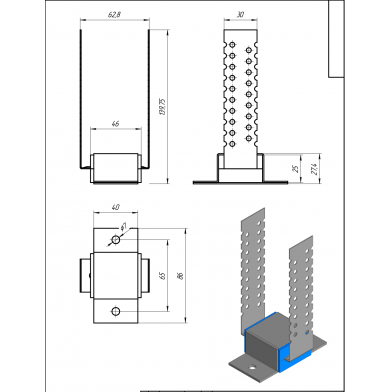 Купить антивибрационные крепления для звукоизоляции стен и потолка vibronet c2 pro 86x170мм по низкой цене